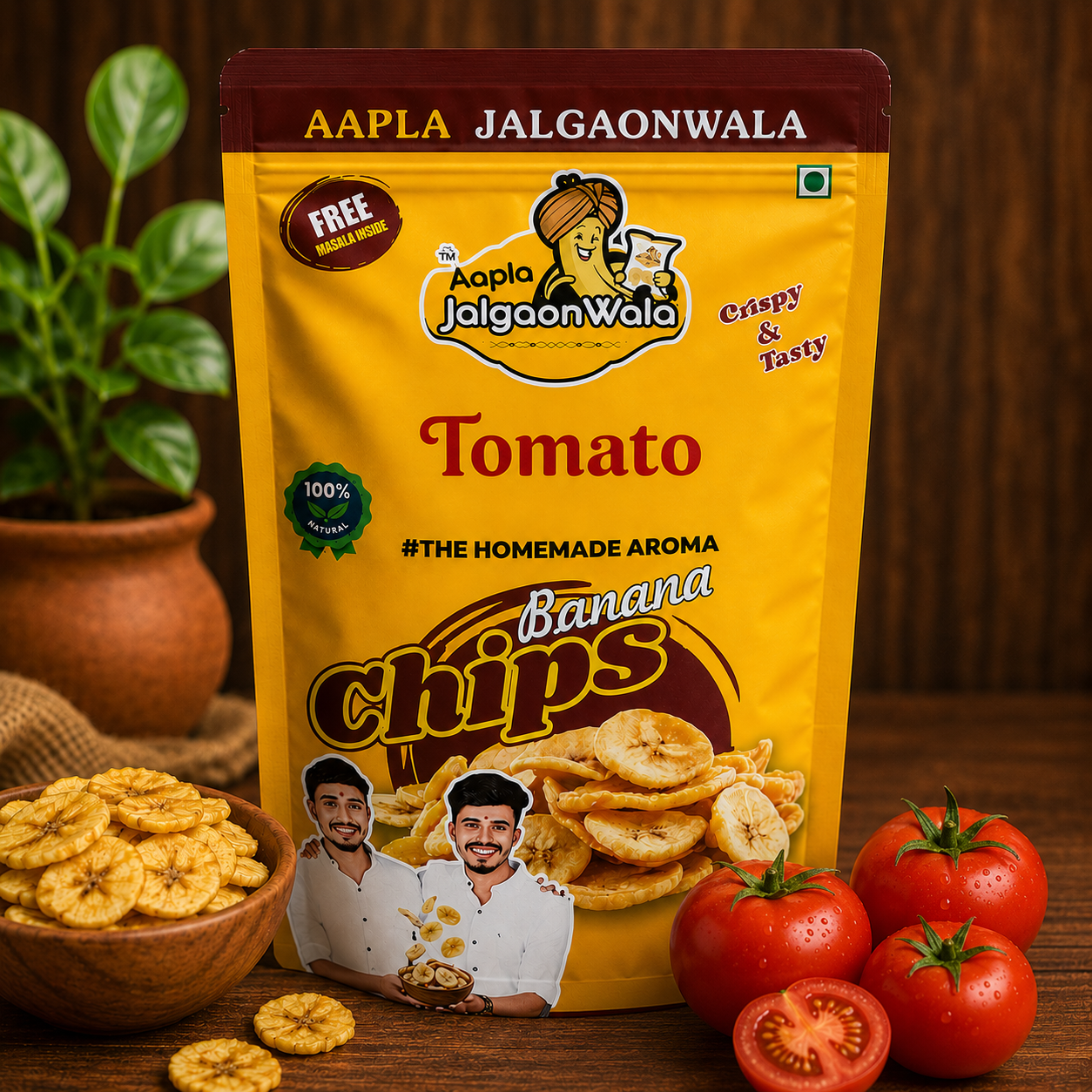 Tomato Flavour Banana Chips | Aapla Jalgaonwala