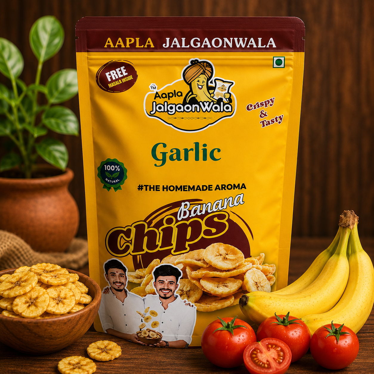 Garlic Flavour Banana Chips | Aapla Jalgaonwala